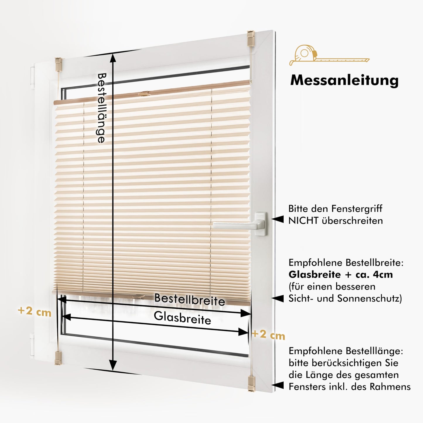 Sonello Plissee Klemmfix ohne Bohren 80cm x 100cm Weiß Faltrollo Plisseerollo Jalousie für Tür & Fenster Blickdicht Sichtschutz Sonnenschutz Fertifplissee Rollo