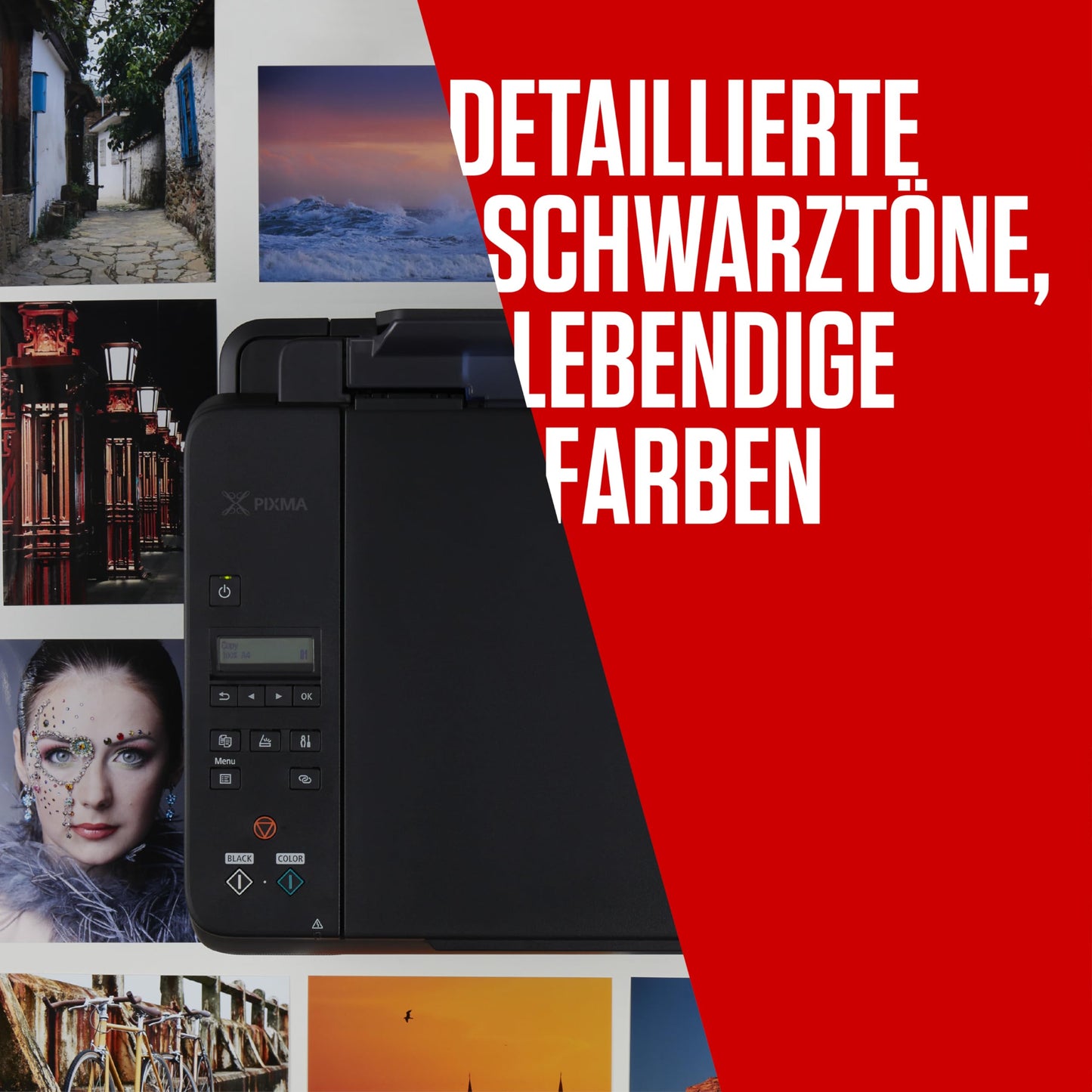 Canon Tinten-Multipack - PGI-580/CLI-581 Original Drucker-Tintenpatronen 5er-Pack (1 x Schwarz, 1 x Cyan, 1 x Magenta, 1 x Gelb & 1 x Schwarz) - Kompatibel mit Canon PIXMA Druckern