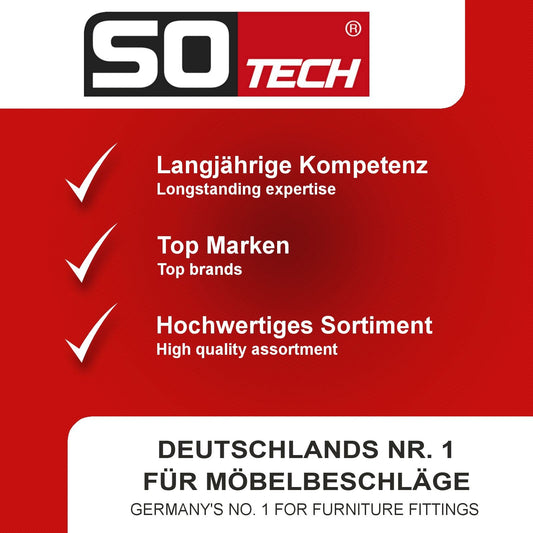 4er Set SO-TECH® Tischbeine/Höhe 710 mm/Höhenverstellbar/Ø 60 mm/SCHWARZ/Tragkraft bis 75Kg je Fuß/Schreibtischbeine Möbelbeine Tischfüße