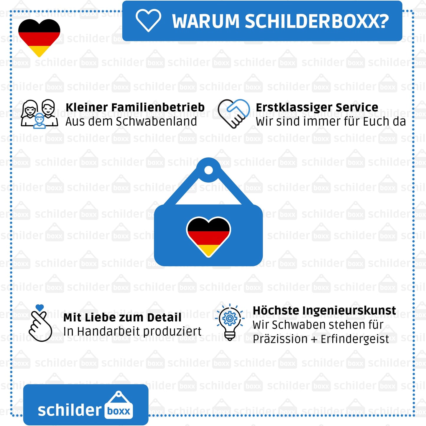 SCHILDERBOXX® 2er Set Schild Videoüberwachung DSGVO [15x15cm, 100% Alu, 4x Bohrlöcher] - Ideales Hinweisschild Videoüberwachung Aufkleber, Grundstück Videoüberwacht Schild, Kamera Überwachung Schild