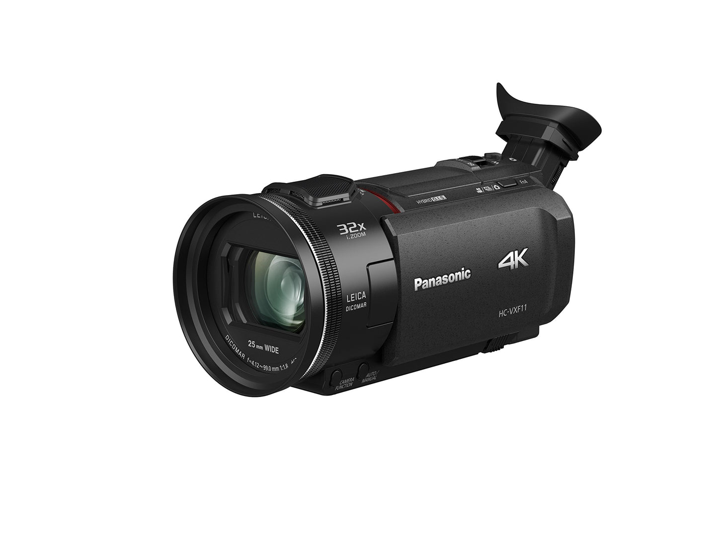 Panasonic HC-VXF11EG-K 4K Camcorder (LEICA DICOMAR Objektiv mit 24x optical and 32x digital zoom, und Full HD Video,mit Sucher, optischer Bildstabilisator)