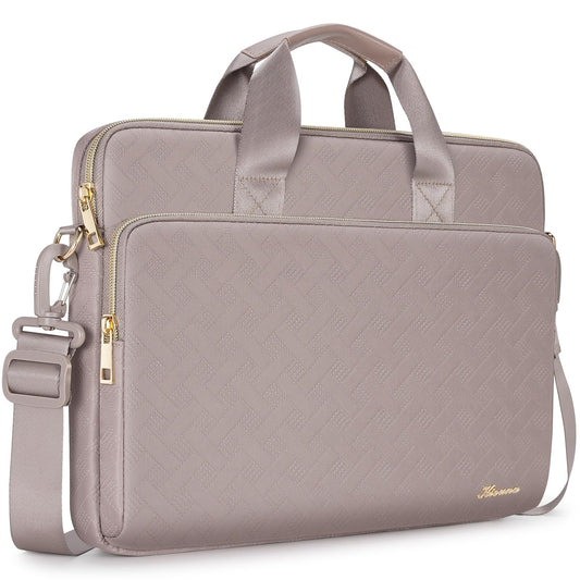 KIZUNA 17 Zoll Laptoptasche Notebook Tasche 17,3 Zoll Laptop Sleeve für LG gram 17/17" IdeaPad 3i Gen7/ThinkBook Plus 17/Razer & MSI 17/Dell/HP/ASUS Vivobook Hülle Schultertasche Shoulder Bag,Khaki