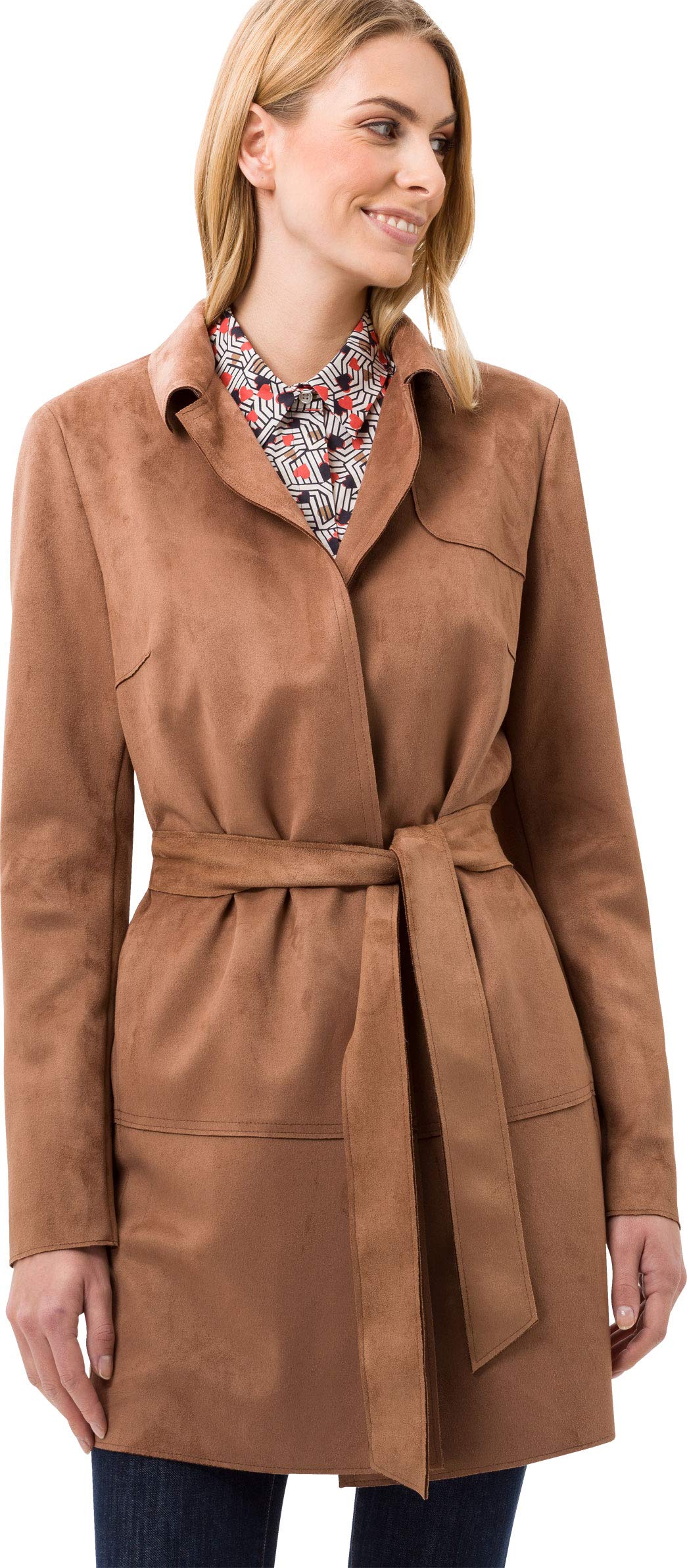 BRAX Damen Style Berlin Velours Jacke, Tobacco, (Herstellergröße: 36)