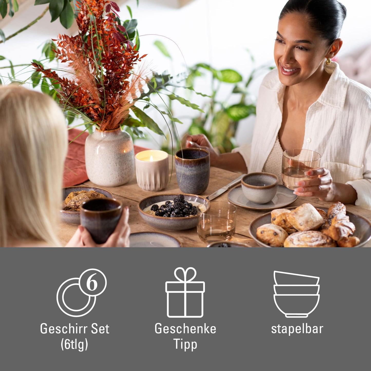 like. by Villeroy & Boch Lave beige Frühstücksset 6tlg