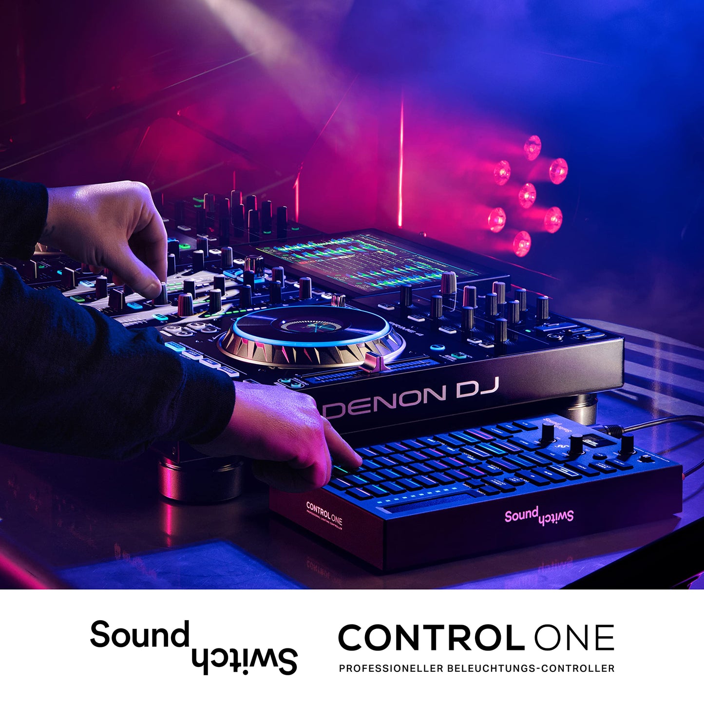 SoundSwitch Control One – Professioneller DMX DJ-Beleuchtungs-Controller mit 3 Monaten SoundSwitch Softwarezugang, DMX und Phillips Hue Support