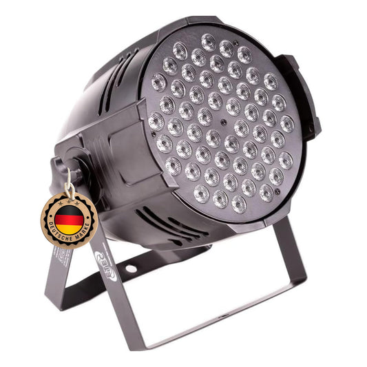 ETEC Professional LED PRO PAR 54x3 Watt RGBW PAR Scheinwerfer Disco Party Effekt Spot DJ DMX Floorspot Bühnenscheinwerfer Veranstaltung Beleuchtung Show Farbmischung