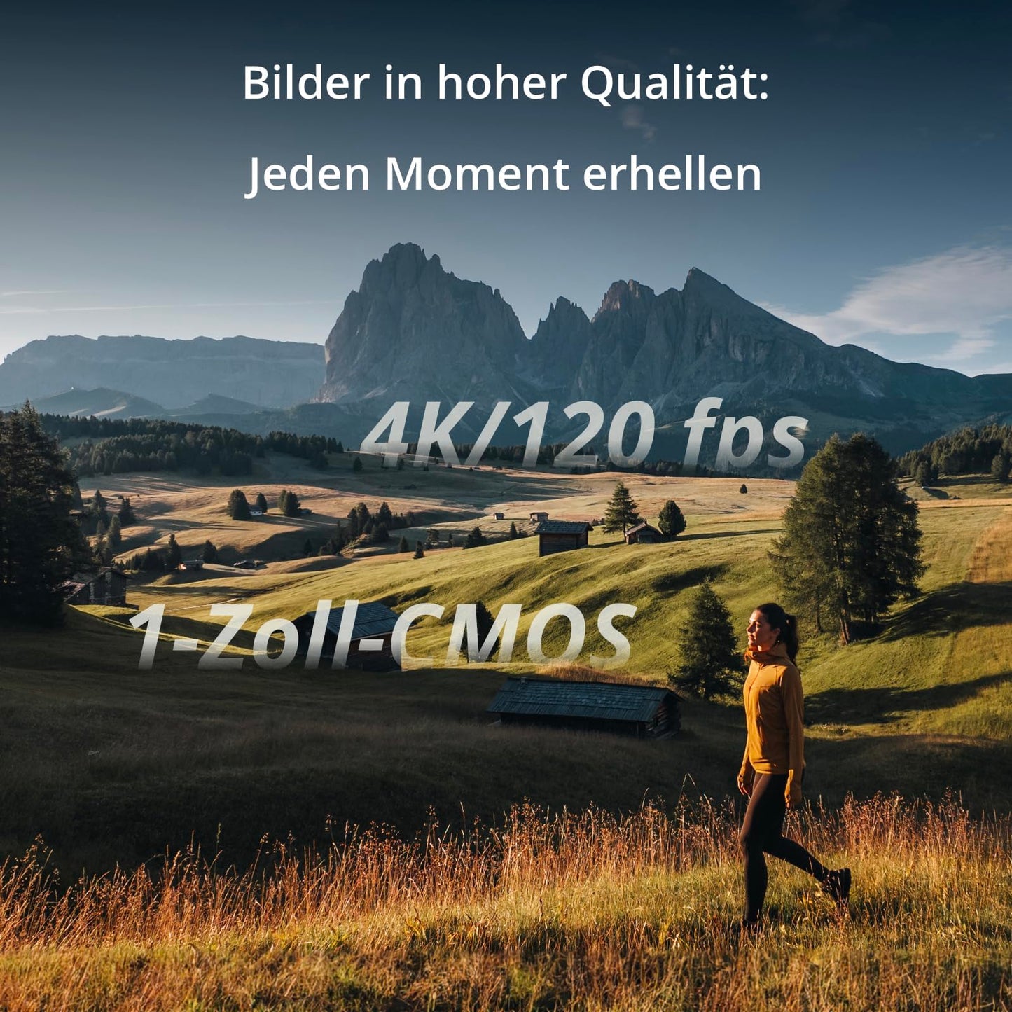 DJI Osmo Pocket 3, Vlogging-Kamera mit 1-Zoll-CMOS und 4K/120 fps Video, 3-Achsen-Stabilisierung, schnelles Scharfstellen, Gesichts/Objektverfolgung, kleine Videokamera für Fotografie