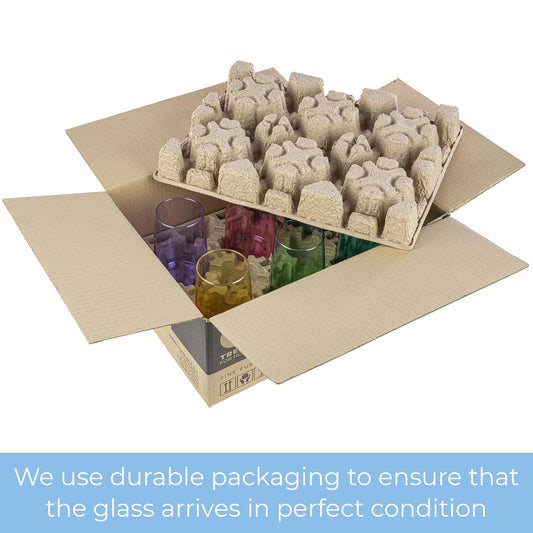 Buntes Trinkgläser-Set 490 ml – 6 große Gläser für Wasser, Cocktails & Softdrinks