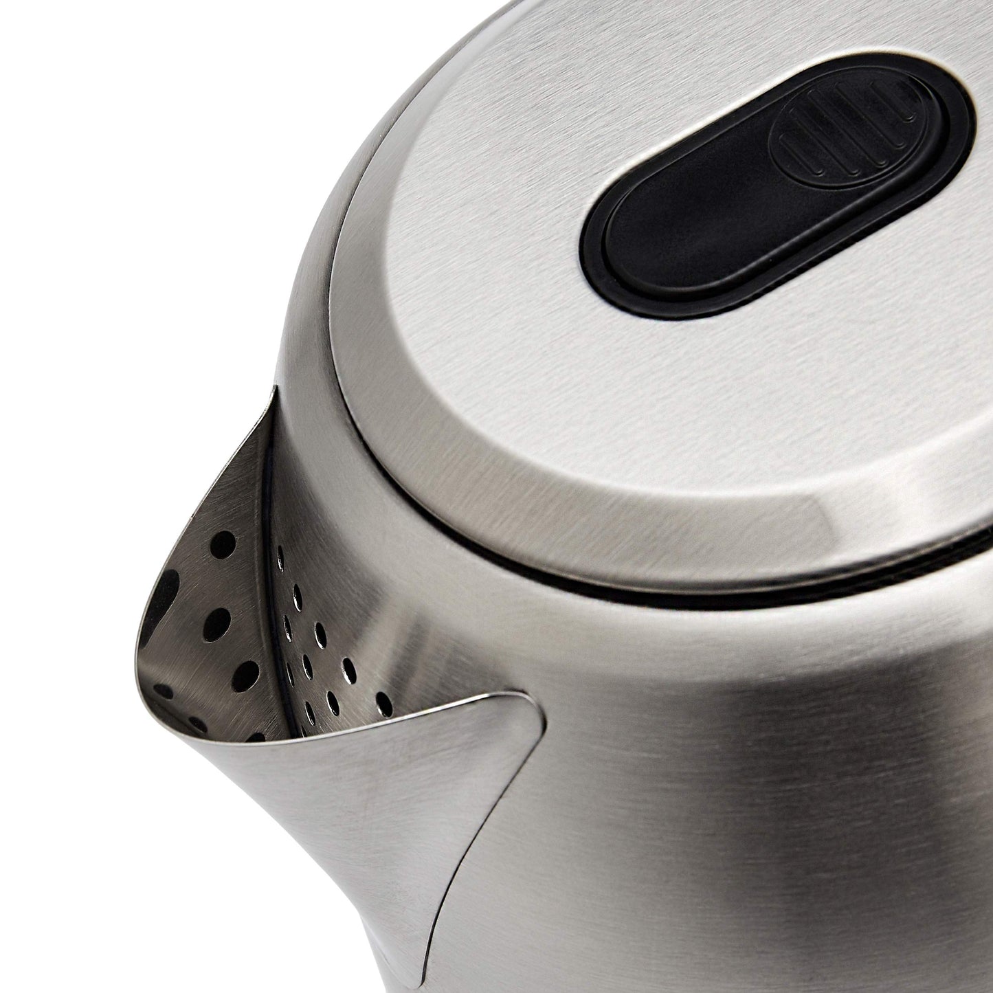 Amazon Basics Edelstahlwasserkocher mit Digitalanzeige, Strix-Controller, Warmhaltefunktion, Temperaturregelung, 1,7 l (EU-Stecker), Silber
