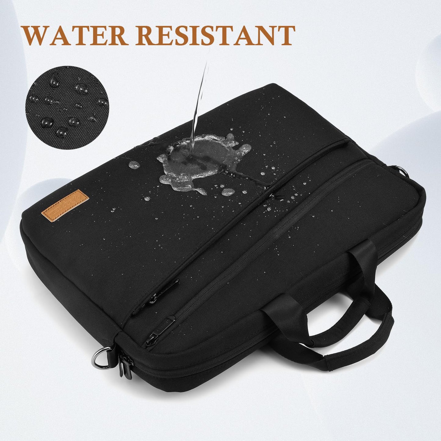bagasin Laptoptasche Laptop Aktentasche Passt bis zu 15 15,6 16 Zoll Laptop Erweiterbare Wasserdichte Schultertasche Umhängetasche Tragetasche Notebooktasche PC Computer Tasche