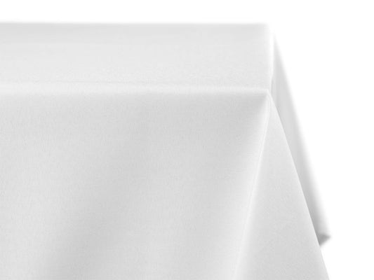 BEAUTEX fleckenabweisende und bügelfreie Tischdecke - Tischtuch mit Lotuseffekt - Tischwäsche in Leinenoptik, Eckig 90x90 cm, Weiss
