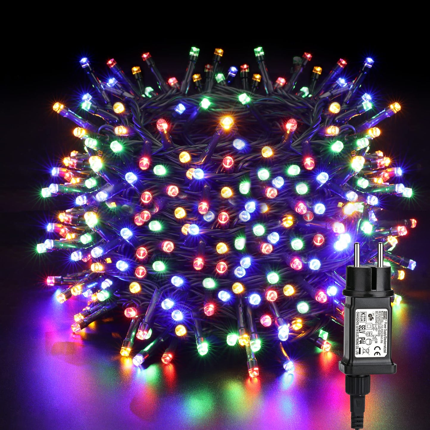 BrizLabs Weihnachtsbaum Lichterkette Außen, 50M 500 LED Bunt Lichterkette Innen Strom 8 Modi Wasserdicht Timer Weihnachten Beleuchtung für Zimmer Outdoor Party Hochzeit Baum Garten Balkon Deko