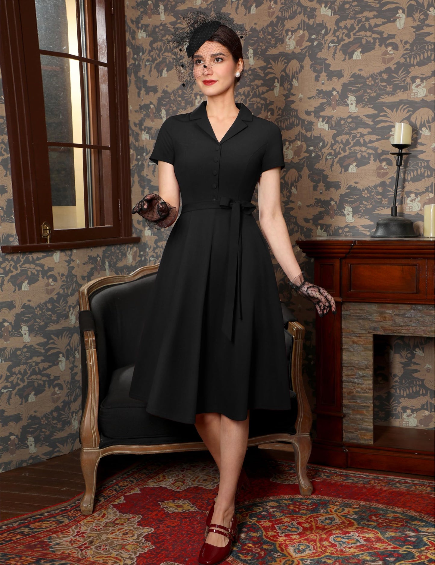 Wedtrend Petticoat Abendkleid Fasching Kleid Vintage Damen Rockabilly Kleider Damen Kleider Damen Große Größen WTP30001 Black 3XL