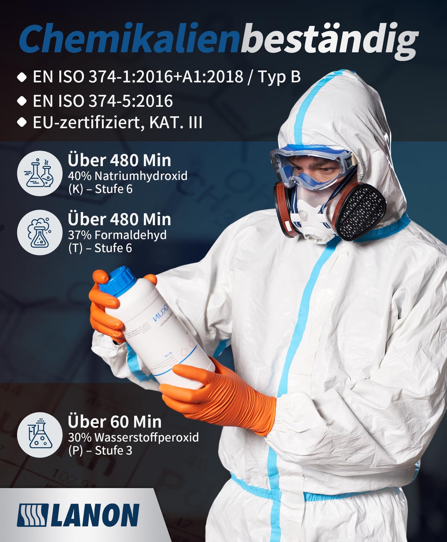 LANON 8 Mil Orange Einweghandschuhe Nitrilhandschuhe, Mechaniker, Langlebig, Lebensmittelecht, Latexfrei, Puderfrei, Volldiamantbeschichtet, L
