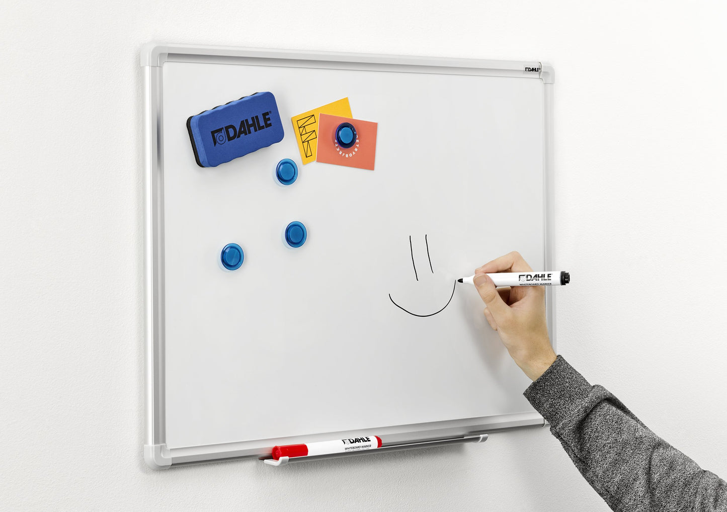 Dahle Whiteboard Schwamm (Magnetischer Wischer für Trockenreinigung auf vielen Oberflächen) blau, 1 Stück