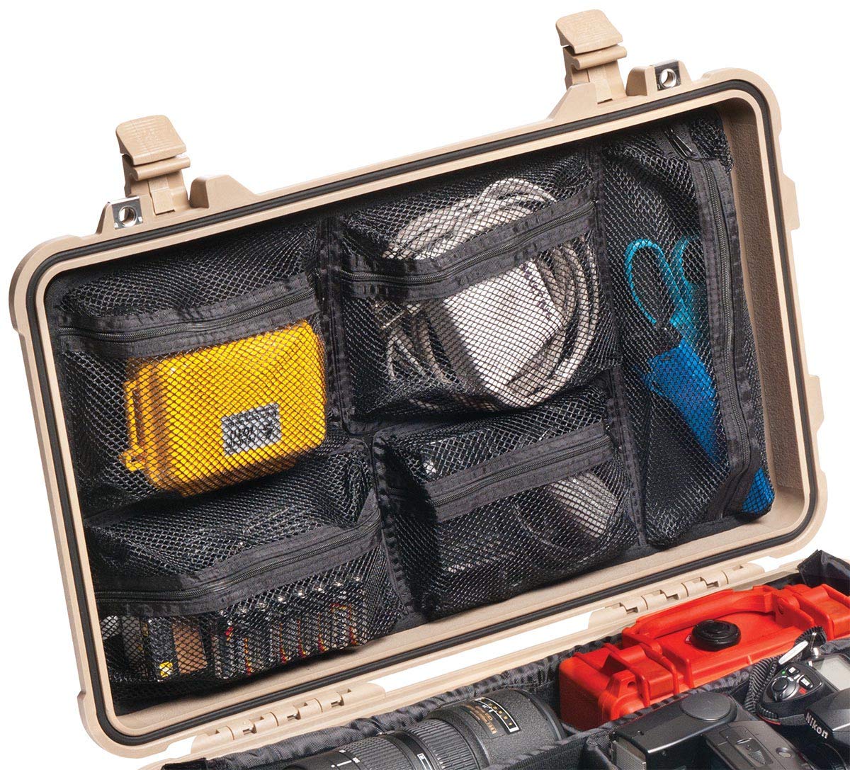 Peli 1519 Deckeleinteilungssystem, Original Peli Protector Case Zubehör, Kompatibel mit: Peli 1510 (separat erhältlich), Farbe: Schwarz