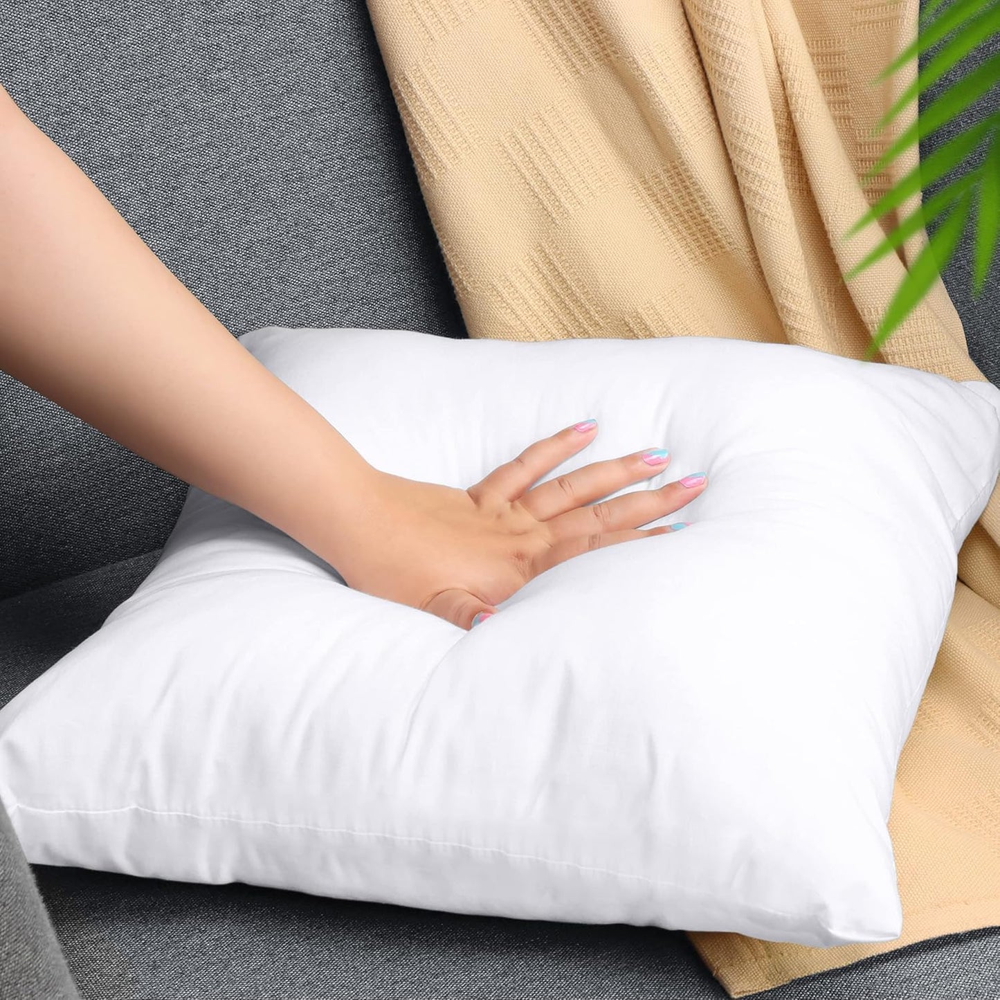 Utopia Bedding 2er Set Kissenfüllung 45 x 45 cm, Innenkissen Füllkissen Kopfkissen Sofakissen (Weiß)