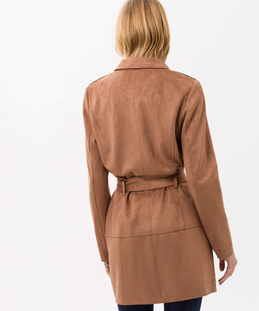 BRAX Damen Style Berlin Velours Jacke, Tobacco, (Herstellergröße: 36)