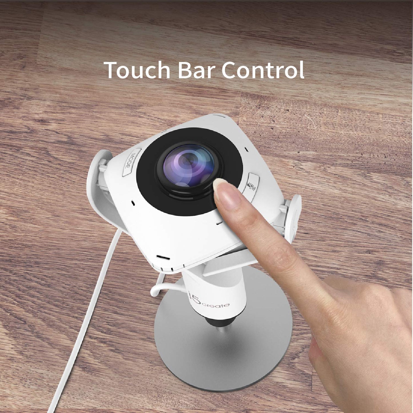 j5create 360 Grad All Around Meeting Webcam - 1080P HD Videokonferenzkamera mit High Fidelity Mikrofon, USB-C | für Videokonferenzen, Online-Unterricht und Zusammenarbeit (JVCU360)