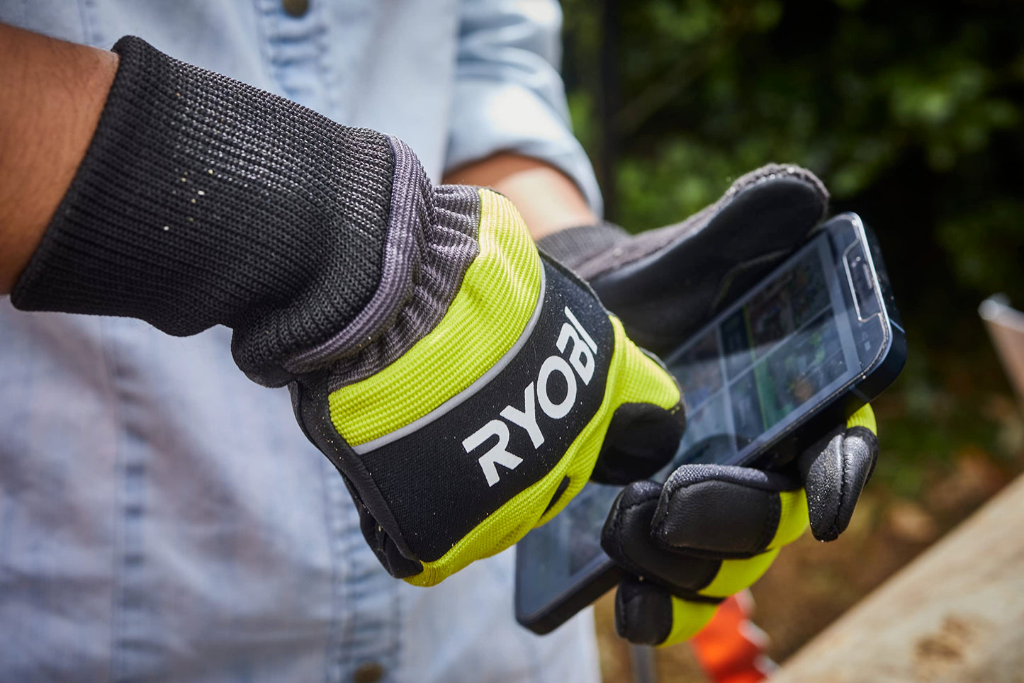 RYOBI - Schnittschutzhandschuhe 24 m/s (Kategorie 2) für Kettensägen - Größe L - RAC258L