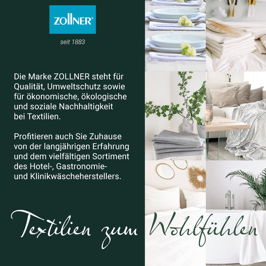 ZOLLNER 10er Set Geschirrtücher Baumwolle in 50x70 cm - super saugstarke und langlebige Küchentücher - waschbar bis 95°C – in grau weiß kariert - Gastronomiequalität - Oeko Tex® Zertifiziert