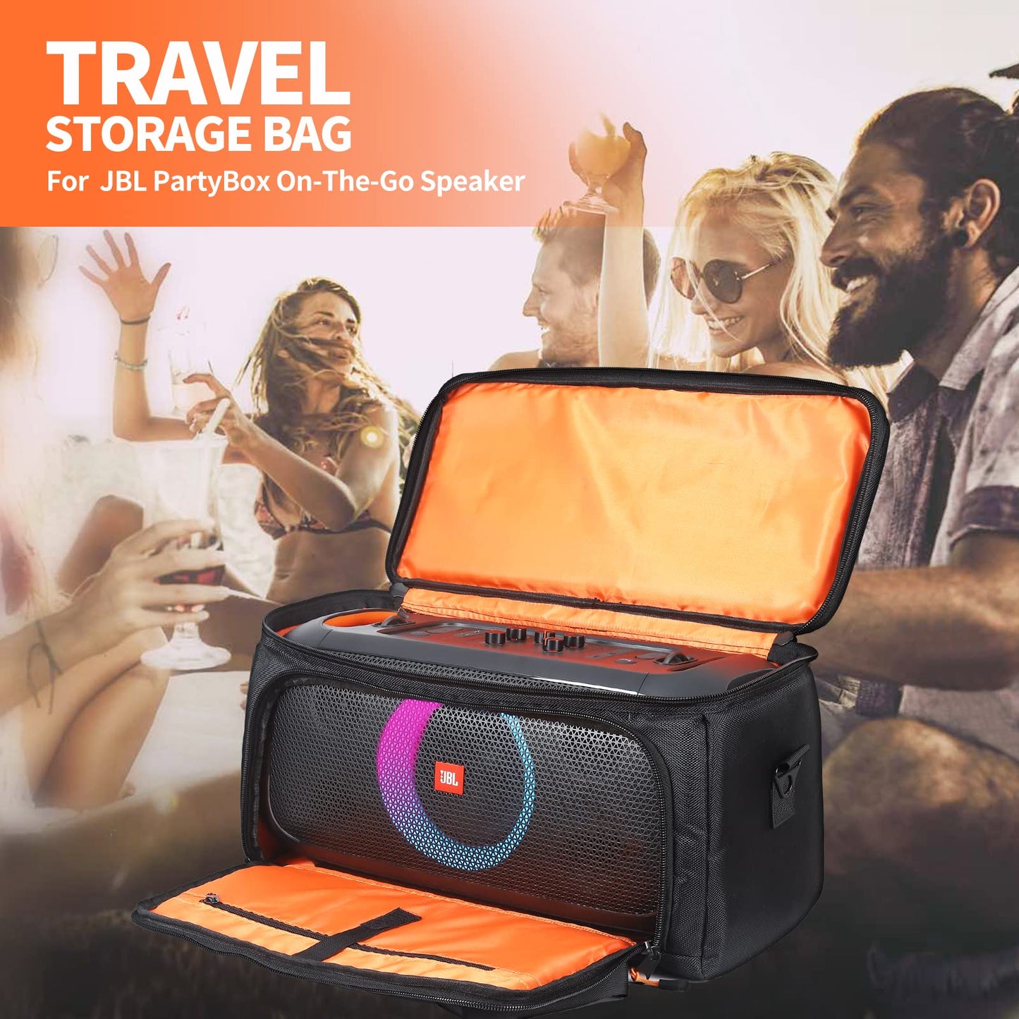 Taschen für JBL Partybox Bluetooth Lautsprecher Tragetasche Case Tragbar Tasche Reise Schutz Taschen für JBL Partybox Serie Bluetooth Party-Lautsprecher (for JBL partybox on The go)