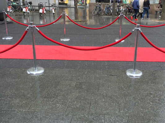 Primaflor Roter Tepppich Hochzeitsteppich - Rot, 1,00m x 2,00m, B1 VIP Teppich für Hochzeit & Event, Empfangsteppich, Gangläufer