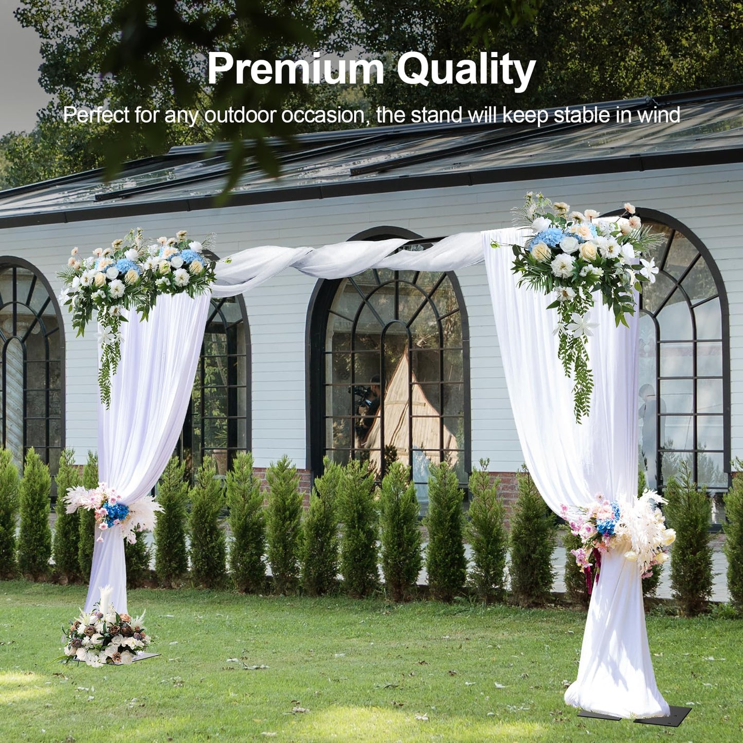 EMART Foto Hintergrund Ständer 3 x 3 m, Heavy Duty Hintergrundständer mit Metallstahlbasis, Verstellbarer Hintergrundsystem Fototudios für Fotografie Video Studio Hochzeit, Party