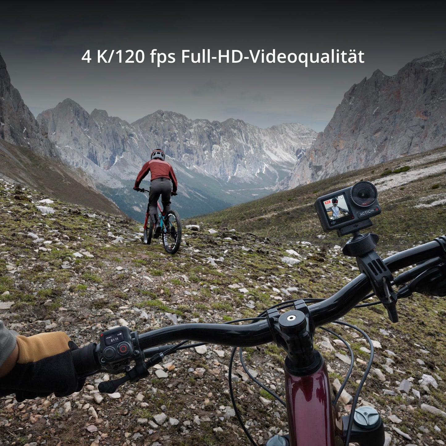 DJI Osmo Action 4 Standard-Combo – 4K/120fps wasserdichte Action-Kamera mit einem 1/1,3-Zoll-Sensor, atemberaubende Low-Light-Aufnahmen, 10-Bit- und D-Log M-Farbleistung, langlebiger 1.770 mAh-Akku