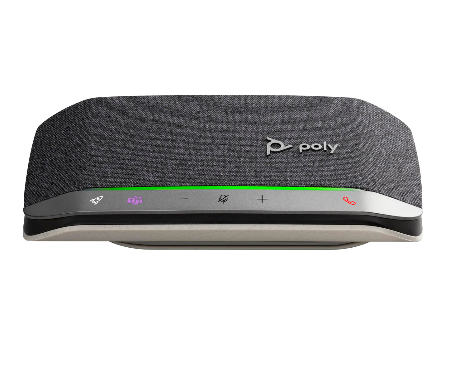 Poly Sync 20 Persönlicher, tragbarer Smart-Konferenzlautsprecher (Plantronics), USB-C, bis 20 Std Akkulaufzeit, Echo-/Rauschunterdrückung, Kompatibel: Teams (zertifiziert), Zoom, PC, Mobiltelefon