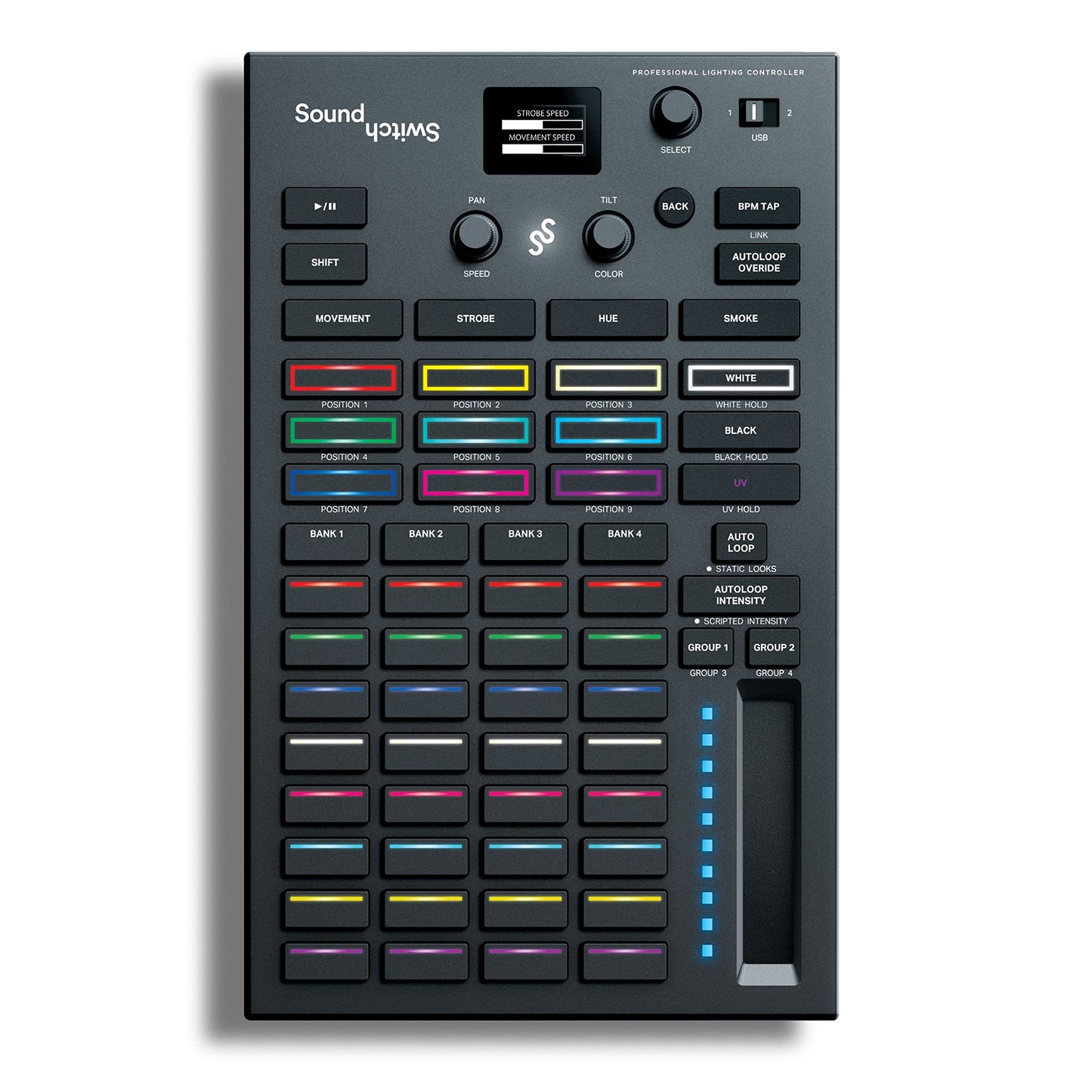 SoundSwitch Control One – Professioneller DMX DJ-Beleuchtungs-Controller mit 3 Monaten SoundSwitch Softwarezugang, DMX und Phillips Hue Support