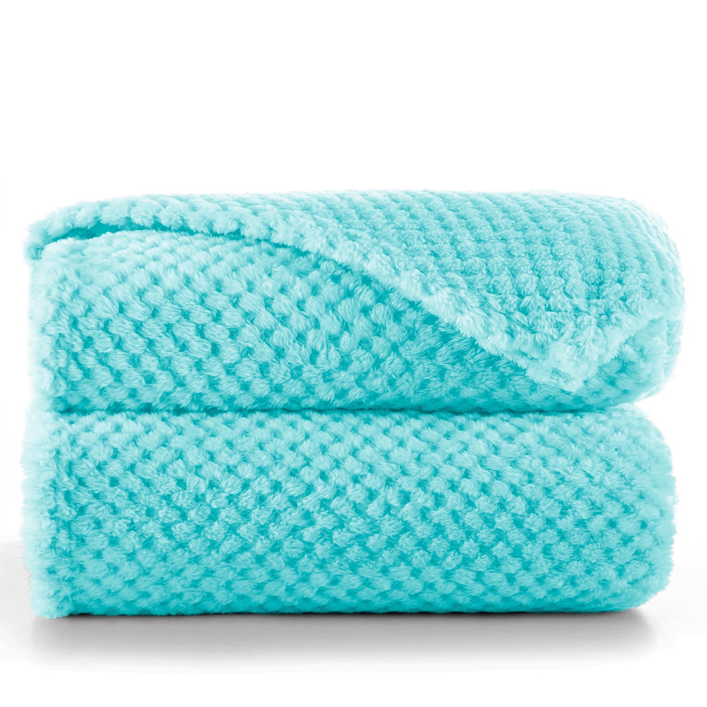 DecoKing Kuscheldecke 70x150 cm türkis Decke Microfaser Wohndecke Tagesdecke Fleece weich sanft kuschelig skandinavischer Stil cyanblau Henry