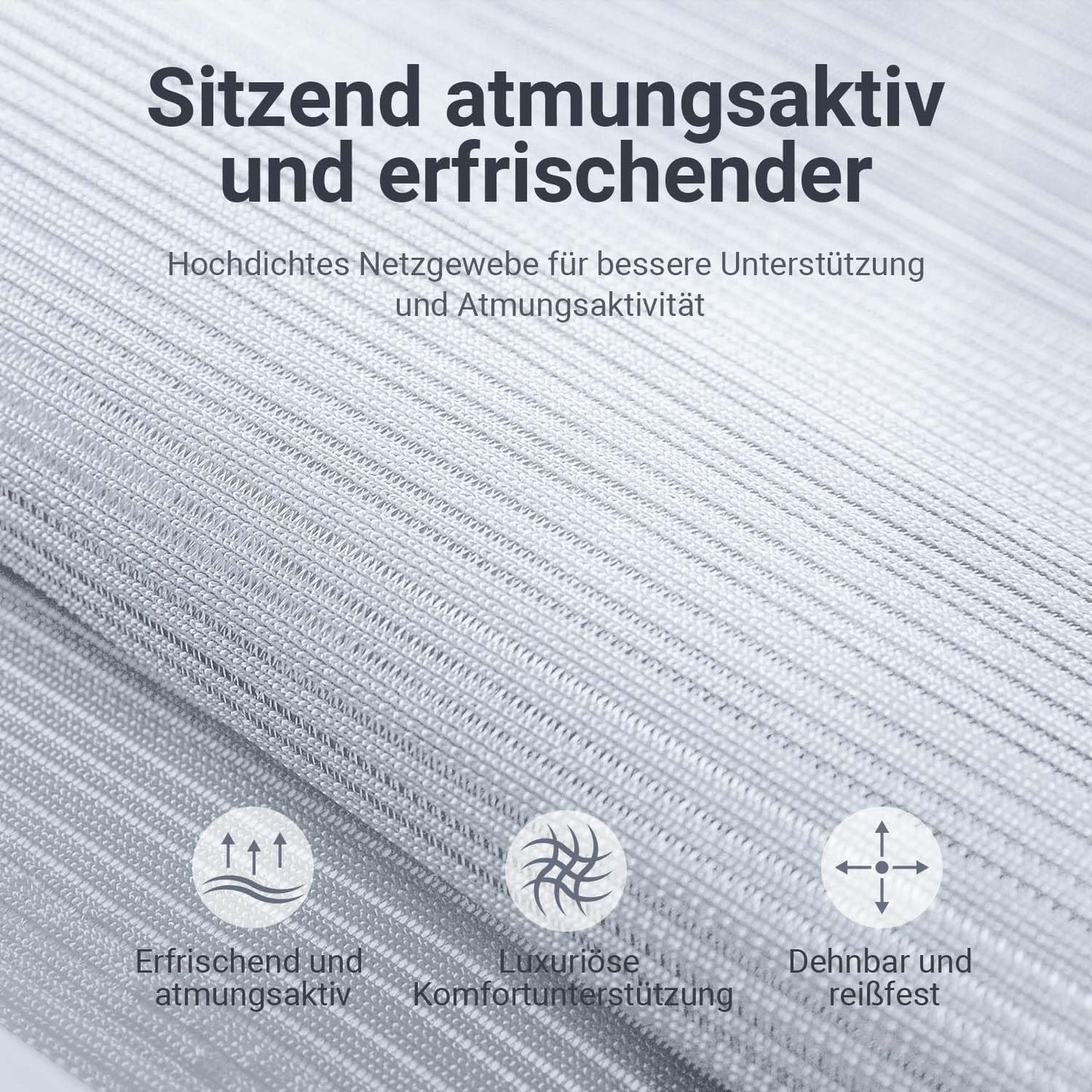 MELOKEA Bürostuhl Ergonomisch mit Verstellbare Kopfstütze, Schreibtischstuhl aus Mesh