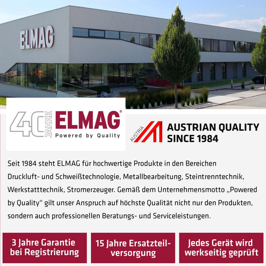 Elmag Handhubwagen HW 2500 – Hubwagen mit 2500 kg Tragkraft, 1150 mm Gabellänge, 540 mm Gabelbreite – Palettenwagen mit Gummirädern & Polyurethan-Tandemrollen – Gabelhubwagen für mühelosen Transport