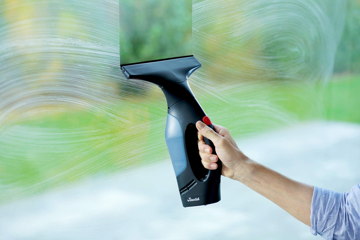Vileda Windomatic Power Blue Fenstersauger, mit Spray Einwascher