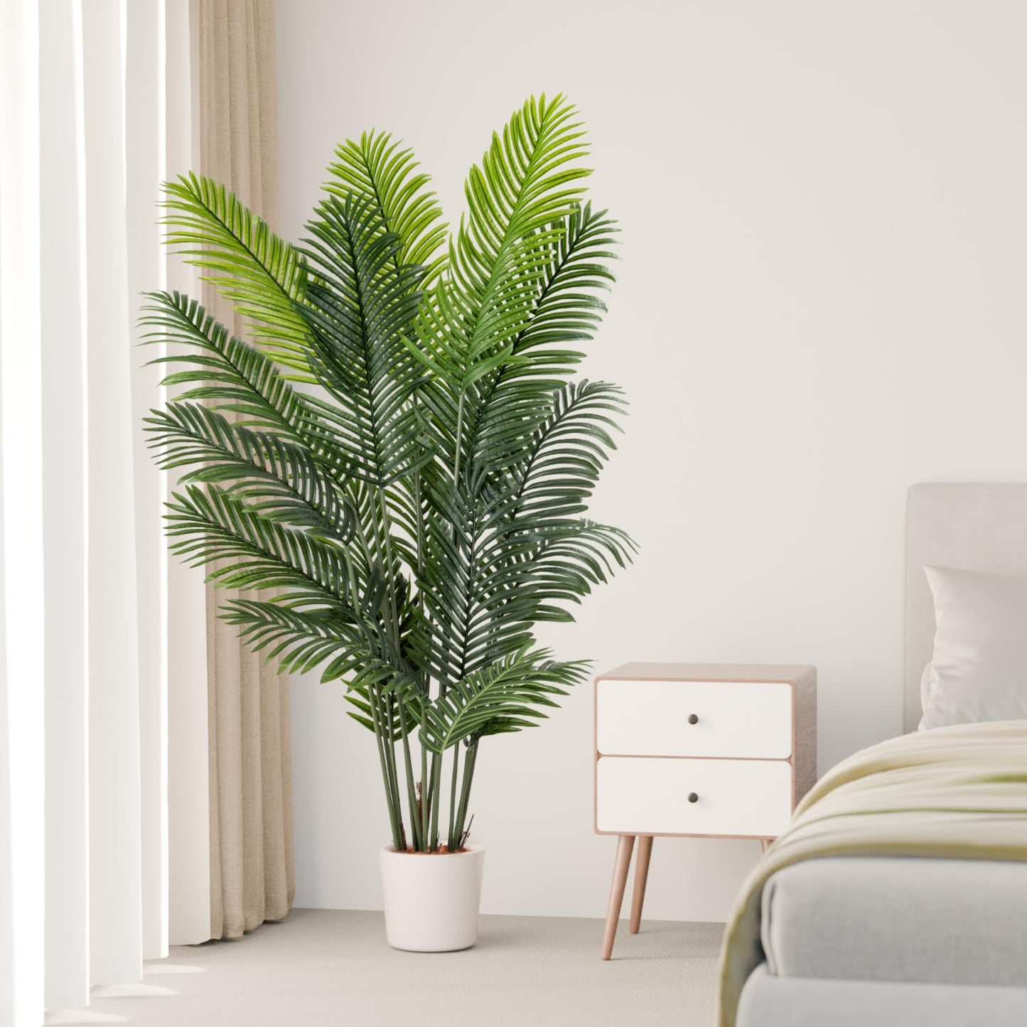 PASCH® Areca Kunstpalme groß (180 cm) - Naturgetreu & Langlebig | Realistische Kunstpflanzen groß | Künstliche Pflanzen groß | Palme künstlich | Künstliche Palme für EIN natürliches Ambiente