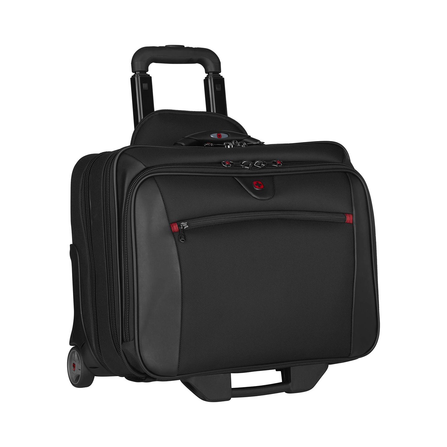 WENGER Potomac 2-TLG Laptop Trolley für Notebook bis 17 Zoll, herausnehmbare Laptop-Tasche 15 Zoll, 23 l, Damen Herren, Büro Business Reisen, Schwarz, 600661