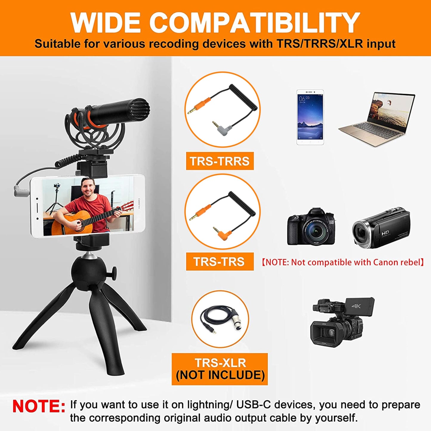 COMICA VM20 Kamera Mikrofon, Super-Kardioid Kondensor Shotgun Video Mikrofon mit OLED Power Display & Low Cut Filter Modi,Externes Richtmikrofon für DSLR und Smartphone usw