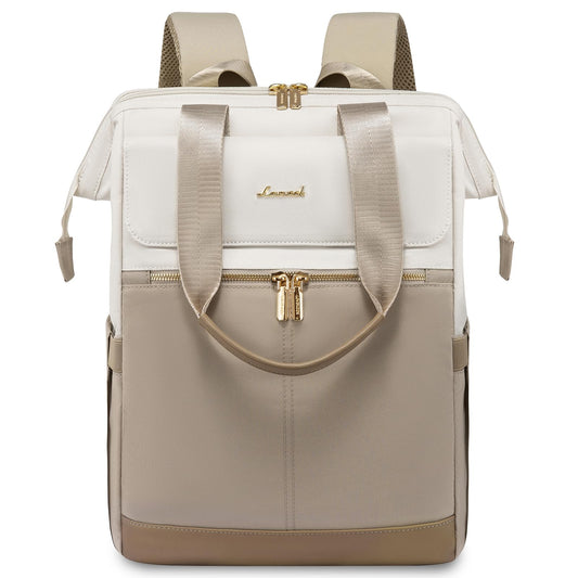 LOVEVOOK Rucksack Damen, Laptop Schulrucksack Wasserdicht, Schultasche Teenager Backpack Women Elegant Tagesrucksäcke Handtasche 2 in 1, 15,6 Zoll Arbeitstasche Lehrertasche Reiserucksack für Uni Büro