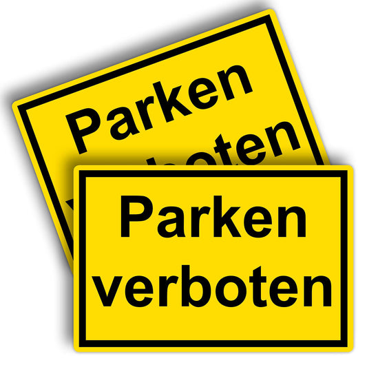 2 Stück Parken verboten Schild 20 x 30 cm aus stabiler PVC Hartschaumplatte 3mm Parkplatzschild mit UV-Schutz von STROBO