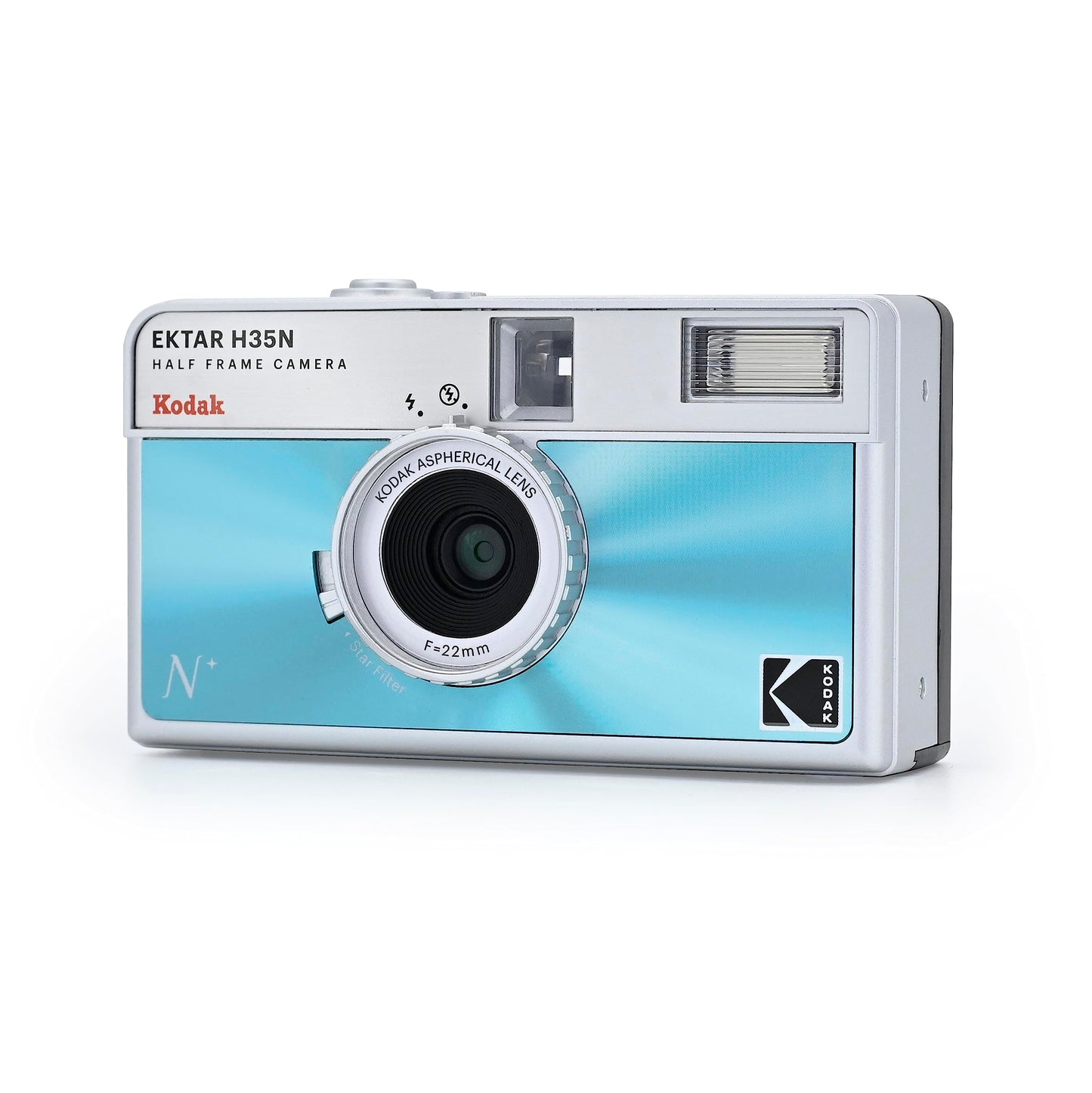 KODAK EKTAR H35N Halbformat-Filmkamera-Set mit Kodak Ultramax 400/24EXP 35 mm Rollfilm (Blau glasiert)