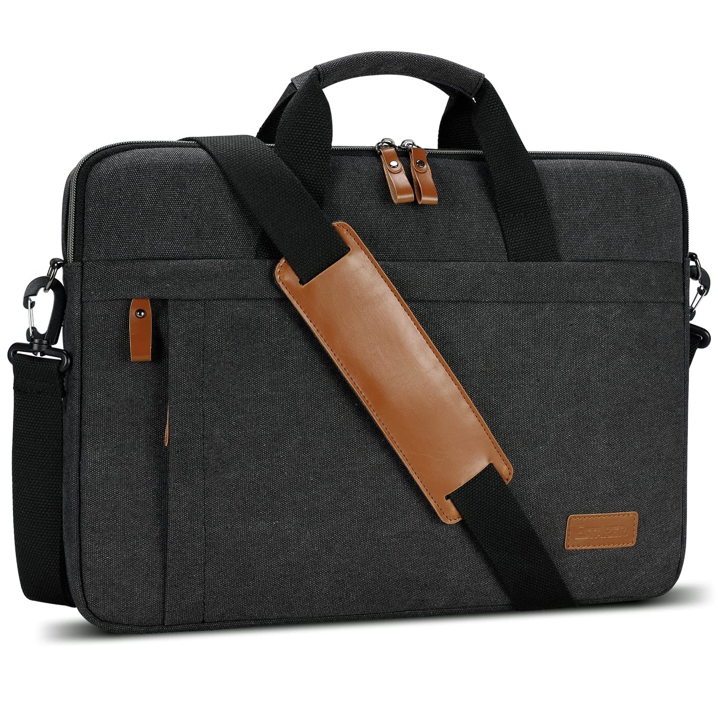 ESTARER Laptoptasche 15.6 Zoll Groß Canvas Aktentasche Herren für Arbeit,College,Reisen,Büro