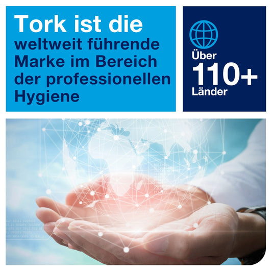 Tork 121206 Standard Papierwischtücher weiß für M2 Wischtuch Spender mit Innenabrollung – Wischtücher aus Papier 2-lagig & geprägt - 6 Rollen x 160 m, perforiert - 457 Tücher (20 x 35 cm) pro Rolle