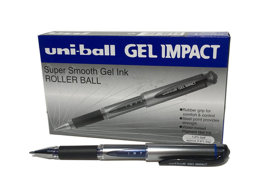 Uni-Ball UM153S Impact Gel-Tintenroller 1,0 mm Spitze 0,6 mm Strichbreite 12 Stück blau