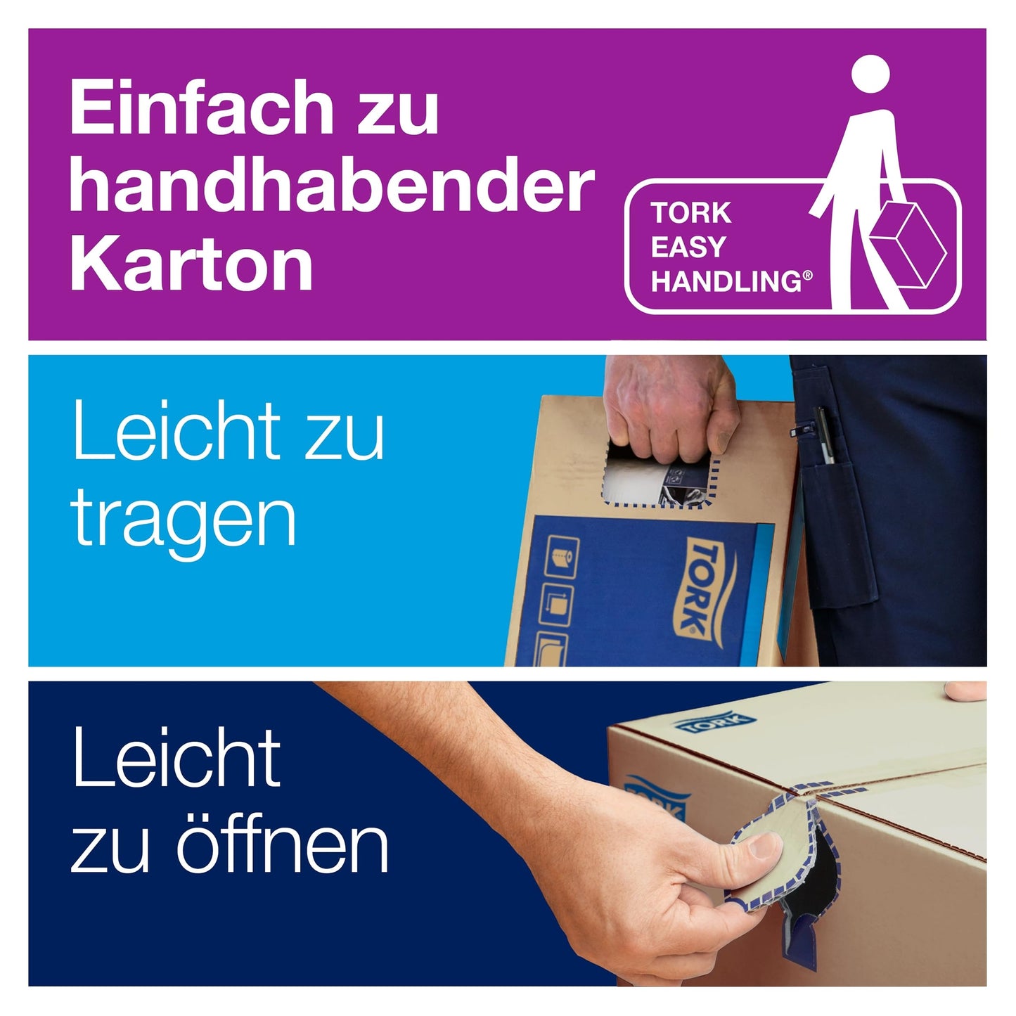Tork Schnellauflösende Zickzack Papierhandtücher - 0290190 - Falthandtücher zum Nachfüllen für Papiertuch Spender, H3 Advanced - 2-lagig, weiß - Großpackung mit 15 x 250 Tücher