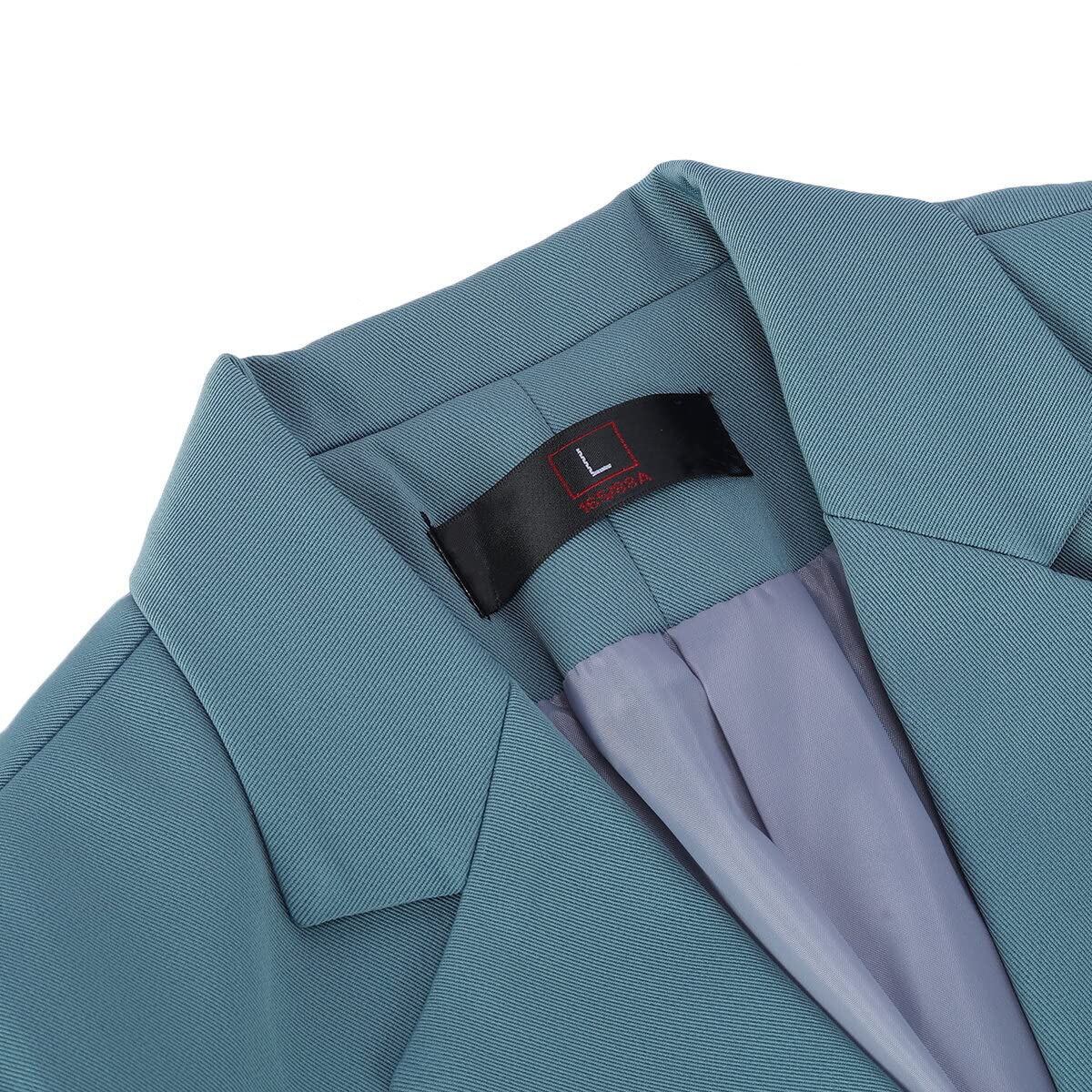 YYNUDA Hosenanzüge für Damen Fallendes Revers Zwei Einreiher Slim Elegant Taillierter Business Hosenanzug（Blau Grau L）