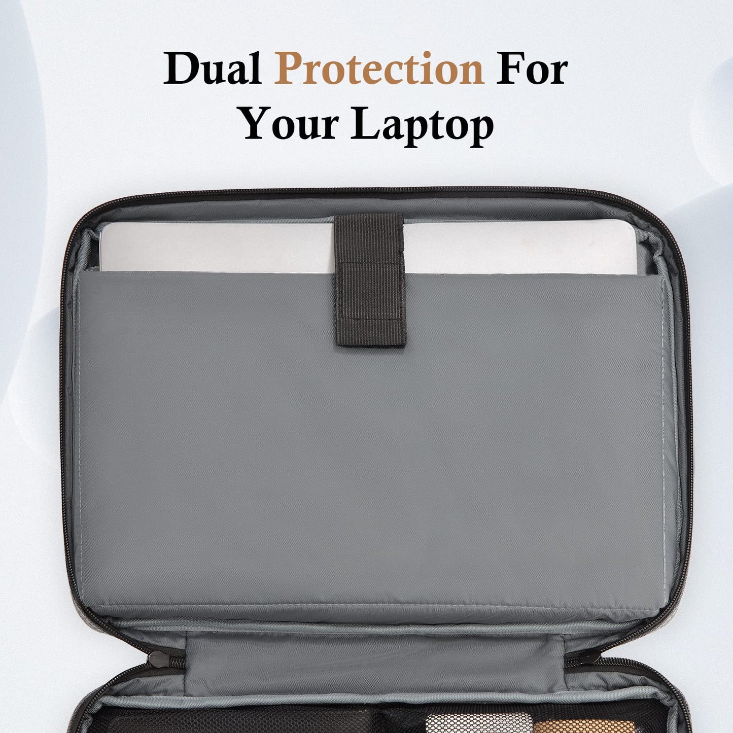 Bagasin Laptop Hülle Tasche, 15 15,6 16 Zoll TSA Laptoptasche Schutzhülle Sleeve Wasserdicht mit 4-lagigem Schutz, Computer Tragetasche für MacBook, HP, Dell, Lenovo, Asus Notebook