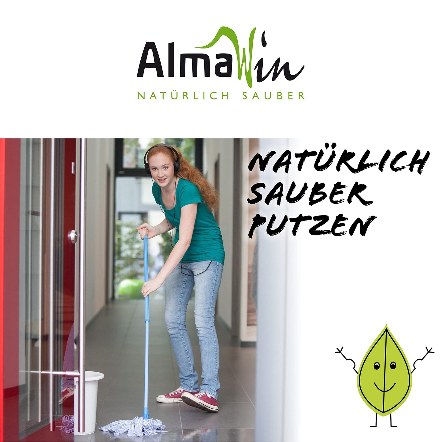 AlmaWin Öko Orangenöl-Reiniger 500ml, fettlösend, Konzentrat, über 100 Anwendungen, vegan