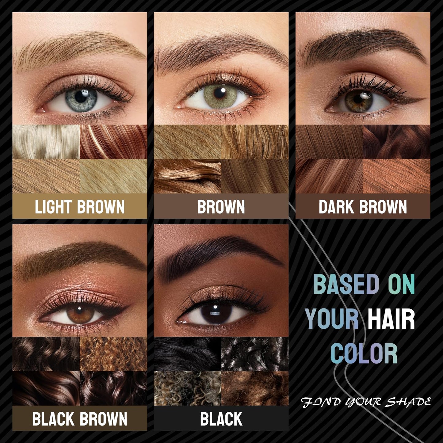 Curved Eyebrow Pen - Augenbrauenstift, 2-in-1 Dual-Ended Microblading Augenbrauenstift mit Micro-Fork-Tip und Präzisionsbürste, für natürliche haarähnliche Brauen, hält den ganzen Tag (Dunkelbraun)