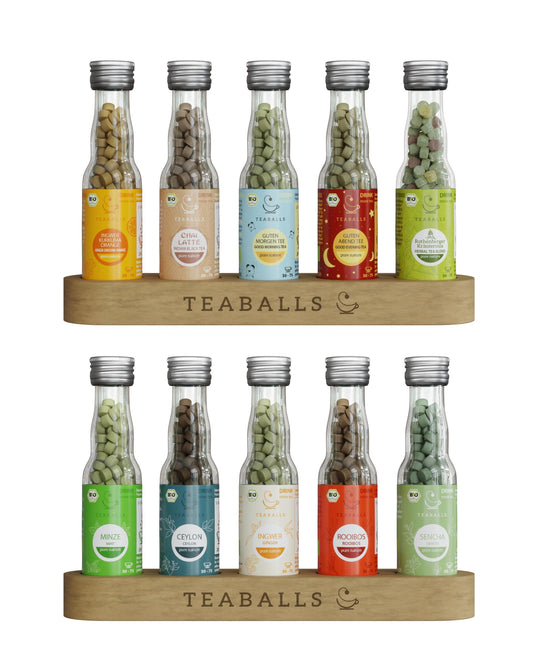 TEABALLS 10er Tee Set Bio mit Ingwer Kräuter und mehr